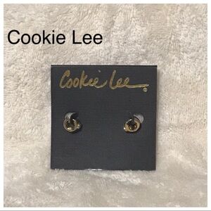 Cookie Lee embellished hoop earrings